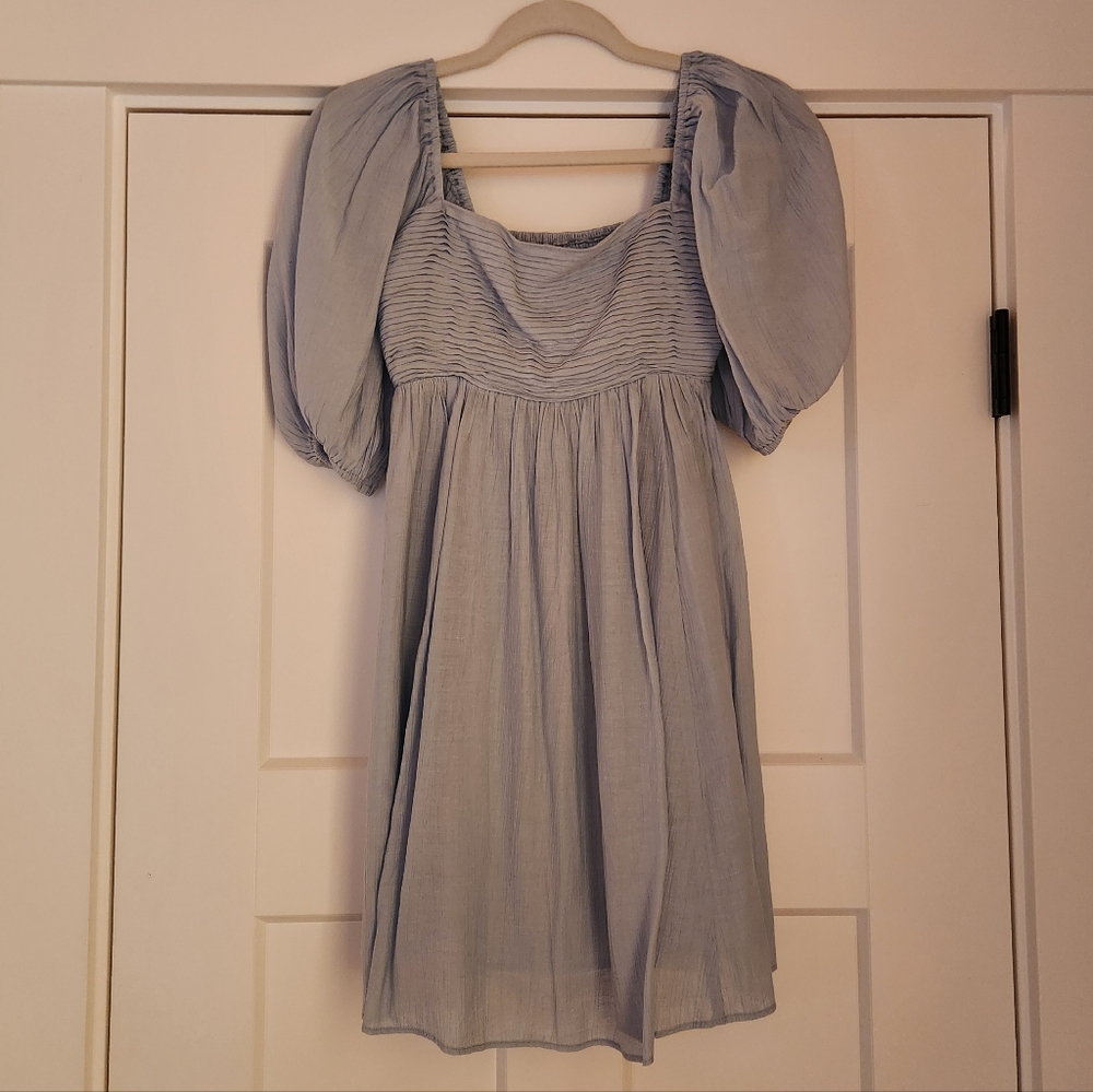 NWT Abercrombie & Fitch Emerson Mini Dress In Light Blue XS